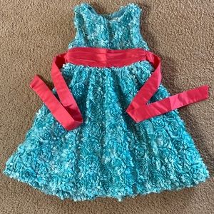 Turquoise floral dress